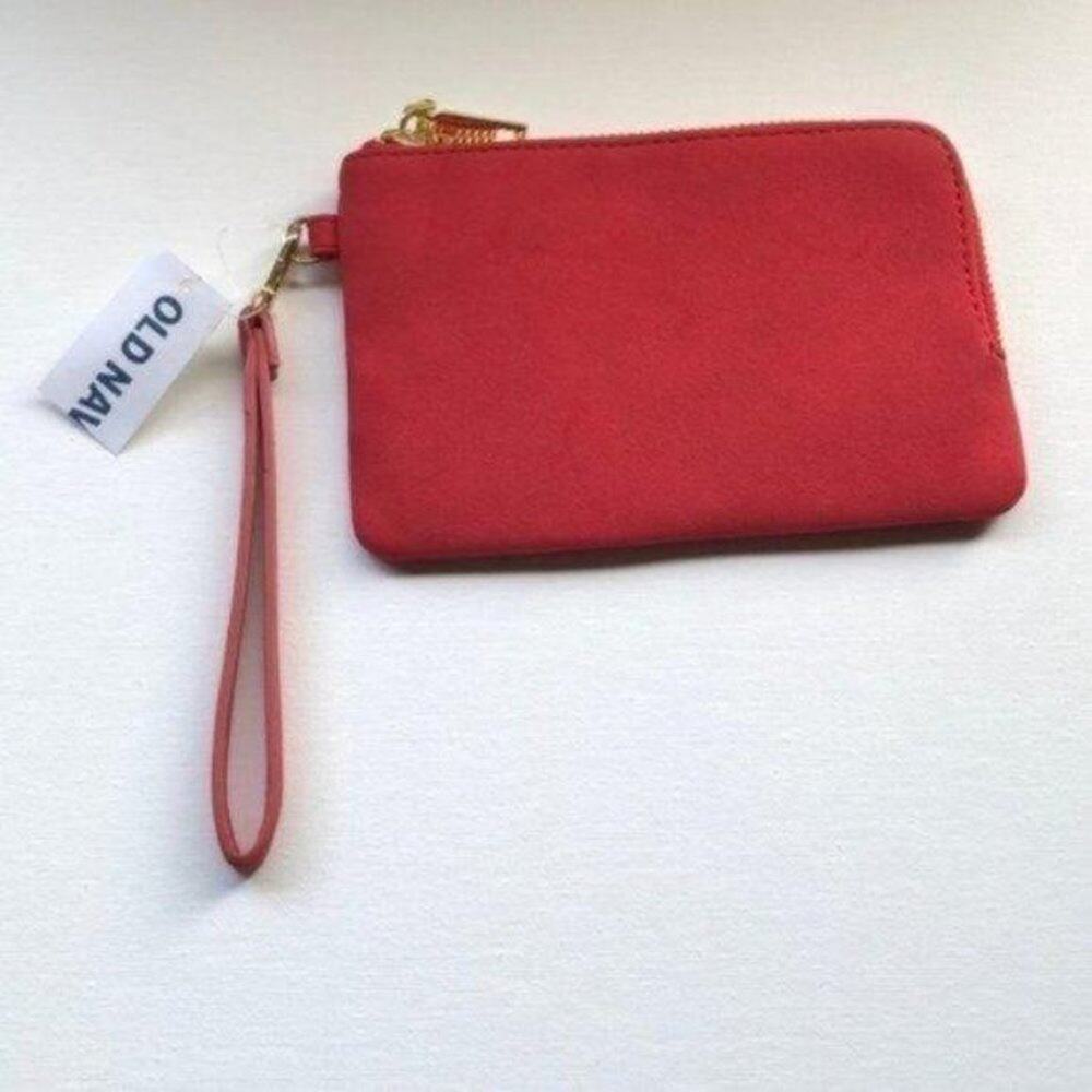 Old Navy Womens Red Lightweight Zipper Wristlet